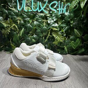 TYR Squat University L-1 Lifter Weightlifting Shoe Mens 5 Womens 6.5White Gold